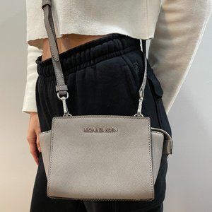 Michael Kors silver mini crossbody